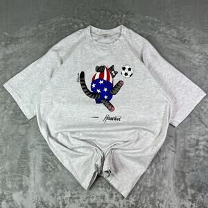 Vintage Crazy Shirts B Kliban Cat Soccer Tee T-Shirt Mens Size XL